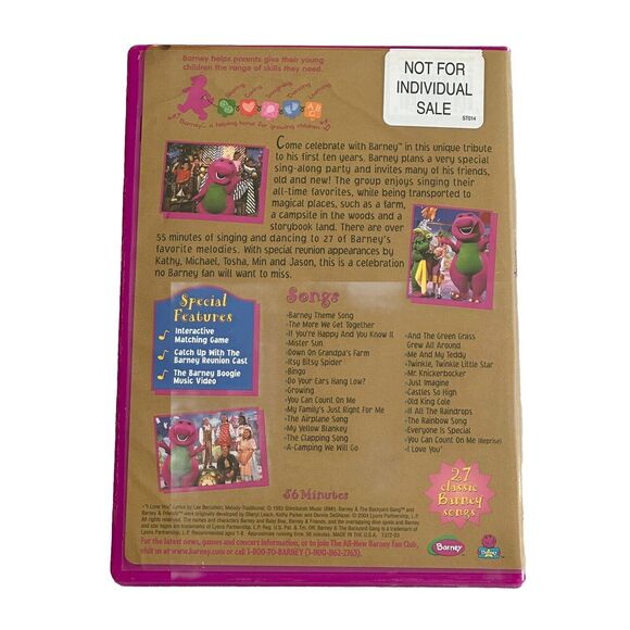 Barney DVD Lot of 2 - Sing & Dance & Barney's Christmas Star - TESTED - Picture 3 of 6